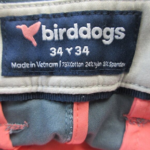 Birddogs Men's Chino Pants 34X34 Blue Cotton Blend Straight Leg Performance 404 - Picture 3 of 9